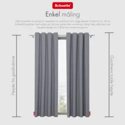 Schuette® Verdunkelungs-Vorhang Gardine mit Ösen nach Maß ● Century Black Kollektion: Misty Harbor (Grau) ● 1 Stück ● Knitterfrei Pflegeleicht Thermo Blickdicht & stark Abdunkelnd