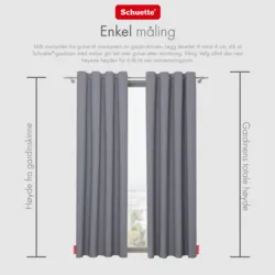 Schuette® Verdunkelungs-Vorhang Gardine mit Ösen nach Maß ● Century Black Kollektion: Misty Harbor (Grau) ● 1 Stück ● Knitterfrei Pflegeleicht Thermo Blickdicht & stark Abdunkelnd