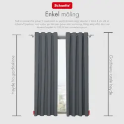 Schuette® Verdunkelungs-Vorhang Gardine mit Ösen nach Maß ● Century Black Kollektion: Shadow Touch (Grau) ● 1 Stück ● Knitterfrei Pflegeleicht Thermo Blickdicht & stark Abdunkelnd