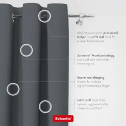 Schuette® Verdunkelungs-Vorhang Gardine mit Ösen nach Maß ● Century Black Kollektion: Shadow Touch (Grau) ● 1 Stück ● Knitterfrei Pflegeleicht Thermo Blickdicht & stark Abdunkelnd