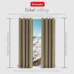 Schuette® Verdunkelungs-Vorhang Gardine mit Ösen nach Maß ● Millenium Velvet Kollektion: Brown Teddy (Beige) ● 1 Stück ● Knitterfrei Pflegeleicht Thermo Blickdicht & stark Abdunkelnd