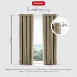 Schuette® Verdunkelungs-Vorhang Gardine mit Ösen nach Maß ● Millenium Velvet Kollektion: Brown Teddy (Beige) ● 1 Stück ● Knitterfrei Pflegeleicht Thermo Blickdicht & stark Abdunkelnd