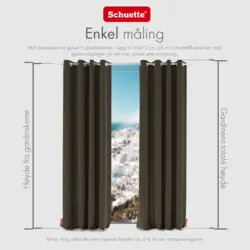 Schuette® Verdunkelungs-Vorhang Gardine mit Ösen nach Maß ● Millenium Velvet Kollektion: Bright Lead (Braun) ● 1 Stück ● Knitterfrei Pflegeleicht Thermo Blickdicht & stark Abdunkelnd
