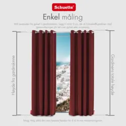 Schuette® Verdunkelungs-Vorhang Gardine mit Ösen nach Maß ● Millenium Velvet Kollektion: Carmine (Rot) ● 1 Stück ● Knitterfrei Pflegeleicht Thermo Blickdicht & stark Abdunkelnd