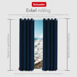 Schuette® Verdunkelungs-Vorhang Gardine mit Ösen nach Maß ● Millenium Velvet Kollektion: Royal Blue (Blau) ● 1 Stück ● Knitterfrei Pflegeleicht Thermo Blickdicht & stark Abdunkelnd