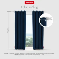 Schuette® Verdunkelungs-Vorhang Gardine mit Ösen nach Maß ● Millenium Velvet Kollektion: Royal Blue (Blau) ● 1 Stück ● Knitterfrei Pflegeleicht Thermo Blickdicht & stark Abdunkelnd