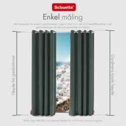 Schuette® Verdunkelungs-Vorhang Gardine mit Ösen nach Maß ● Millenium Velvet Kollektion: Isle of Pines (Dunkelgrün) ● 1 Stück ● Knitterfrei Pflegeleicht Thermo Blickdicht & stark Abdunkelnd