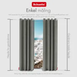 Schuette® Verdunkelungs-Vorhang Gardine mit Ösen nach Maß ● Millenium Velvet Kollektion: Umber Gray (Grau) ● 1 Stück ● Knitterfrei Pflegeleicht Thermo Blickdicht & stark Abdunkelnd