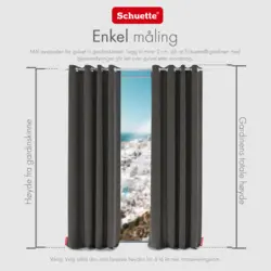 Schuette® Verdunkelungs-Vorhang Gardine mit Ösen nach Maß ● Millenium Velvet Kollektion: Great Wolf (Grau) ● 1 Stück ● Knitterfrei Pflegeleicht Thermo Blickdicht & stark Abdunkelnd