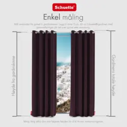 Schuette® Verdunkelungs-Vorhang Gardine mit Ösen nach Maß ● Millenium Velvet Kollektion: Plum (Purple) ● 1 Stück ● Knitterfrei Pflegeleicht Thermo Blickdicht & stark Abdunkelnd
