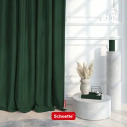 Schuette® Verdunkelungs-Vorhang Gardine mit Ösen nach Maß ● Millenium Velvet Kollektion: Dark Forest (Dunkelgrün) ● 1 Stück ● Knitterfrei Pflegeleicht Thermo Blickdicht & stark Abdunkelnd