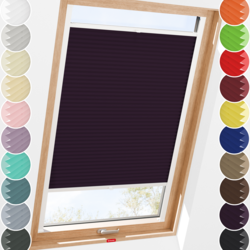 Schuette® Dachfenster Plissee nach Maß • Premium Kollektion: Midnight Muse (Violet) • Profilfarbe: Weiß