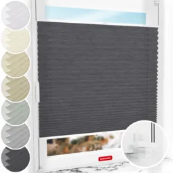 Schuette Plissee Rollo ohne Bohren nach Maß am Fenster