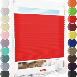 Schuette Plissee Rollo ohne Bohren nach Maß am Fenster