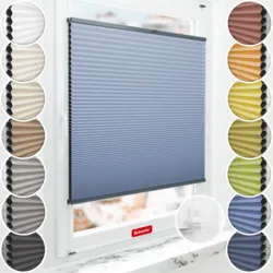 Schuette Wabenplissee Verdunkelung Thermo ohne Bohren am Fenster