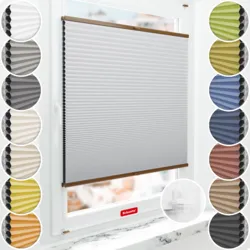 Schuette Wabenplissee Verdunkelung Thermo ohne Bohren am Fenster