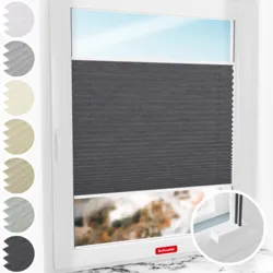 Schuette Plissee Rollo mit Bohren nach Maß am Fenster