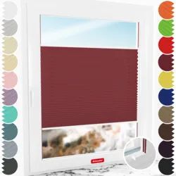 Schuette Thermo Plissee Rollo mit Bohren nach Maß am Fenster