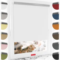 Schuette® Verdunkelungsrollo ohne Bohren & mit Bohren 2in1 nach Maß ● Kollektion Thermo Blackout: Snowflake (Weiß) ● Profilfarbe: Weiß