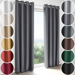 Schuette® Verdunkelungs-Vorhang Gardine mit Ösen nach Maß ● Century Black Kollektion: Misty Harbor (Grau) ● 1 Stück ● Knitterfrei Pflegeleicht Thermo Blickdicht & stark Abdunkelnd