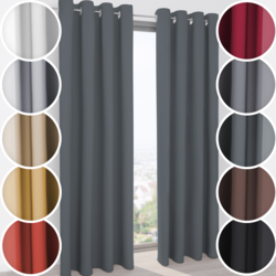 Schuette® Verdunkelungs-Vorhang Gardine mit Ösen nach Maß ● Century Black Kollektion: Shadow Touch (Grau) ● 1 Stück ● Knitterfrei Pflegeleicht Thermo Blickdicht & stark Abdunkelnd