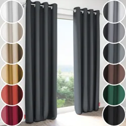 Schuette® Verdunkelungs-Vorhang Gardine mit Ösen nach Maß ● Century Black Kollektion: Shadow Touch (Grau) ● 1 Stück ● Knitterfrei Pflegeleicht Thermo Blickdicht & stark Abdunkelnd