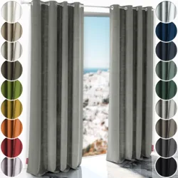 Schuette® Verdunkelungs-Vorhang Gardine mit Ösen nach Maß ● Millenium Velvet Kollektion: Umber Gray (Grau) ● 1 Stück ● Knitterfrei Pflegeleicht Thermo Blickdicht & stark Abdunkelnd