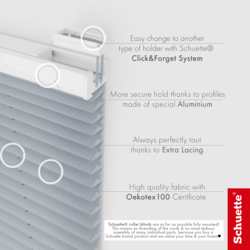 Schuette® Dachfenster Plissee nach Maß • Thermo Kollektion: Iron Fog (Hellgrau) • Profilfarbe: Weiß