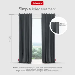 Schuette® Verdunkelungs-Vorhang Gardine mit Tunnelband nach Maß ● Century Black Kollektion: Shadow Touch (Grau) ● 1 Stück ● Knitterfrei Pflegeleicht Thermo Blickdicht & stark Abdunkelnd