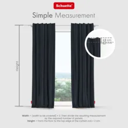 Schuette® Verdunkelungs-Vorhang Gardine mit Tunnelband nach Maß ● Millenium Velvet Kollektion: Anchor (Blau) ● 1 Stück ● Knitterfrei Pflegeleicht Thermo Blickdicht & stark Abdunkelnd