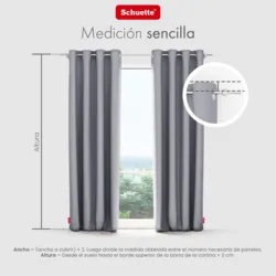 Schuette® Verdunkelungs-Vorhang Gardine mit Ösen nach Maß ● Century Black Kollektion: Fine Platinium (Silber) ● 1 Stück ● Knitterfrei Pflegeleicht Thermo Blickdicht & stark Abdunkelnd