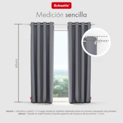 Schuette® Verdunkelungs-Vorhang Gardine mit Ösen nach Maß ● Century Black Kollektion: Misty Harbor (Grau) ● 1 Stück ● Knitterfrei Pflegeleicht Thermo Blickdicht & stark Abdunkelnd