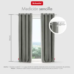 Schuette® Verdunkelungs-Vorhang Gardine mit Ösen nach Maß ● Millenium Velvet Kollektion: Umber Gray (Grau) ● 1 Stück ● Knitterfrei Pflegeleicht Thermo Blickdicht & stark Abdunkelnd