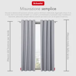 Schuette® Verdunkelungs-Vorhang Gardine mit Ösen nach Maß ● Century Black Kollektion: Fine Platinium (Silber) ● 1 Stück ● Knitterfrei Pflegeleicht Thermo Blickdicht & stark Abdunkelnd