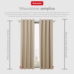 Schuette® Verdunkelungs-Vorhang Gardine mit Tunnelband nach Maß ● Century Black Kollektion: Safari Trail (Beige) ● 1 Stück ● Knitterfrei Pflegeleicht Thermo Blickdicht & stark Abdunkelnd