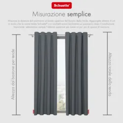 Schuette® Verdunkelungs-Vorhang Gardine mit Tunnelband nach Maß ● Century Black Kollektion: Shadow Touch (Grau) ● 1 Stück ● Knitterfrei Pflegeleicht Thermo Blickdicht & stark Abdunkelnd