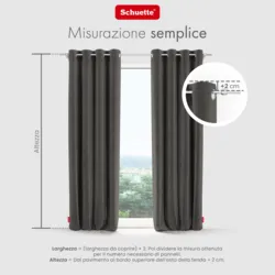 Schuette® Verdunkelungs-Vorhang Gardine mit Ösen nach Maß ● Millenium Velvet Kollektion: Great Wolf (Grau) ● 1 Stück ● Knitterfrei Pflegeleicht Thermo Blickdicht & stark Abdunkelnd