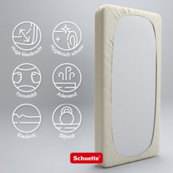 Schuette® Spannbettlaken mit Rundumgummi • 200 x 200 • Wow! Kollektion: Pistachio (Pistazie) • 100% Superfluff Baumwolle, Blickdicht, Faltenfrei • Matratzenhöhe bis 15 cm