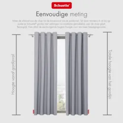 Schuette® Verdunkelungs-Vorhang Gardine mit Ösen nach Maß ● Century Black Kollektion: Fine Platinium (Silber) ● 1 Stück ● Knitterfrei Pflegeleicht Thermo Blickdicht & stark Abdunkelnd