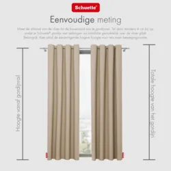 Schuette® Verdunkelungs-Vorhang Gardine mit Ösen nach Maß ● Century Black Kollektion: Safari Trail (Beige) ● 1 Stück ● Knitterfrei Pflegeleicht Thermo Blickdicht & stark Abdunkelnd