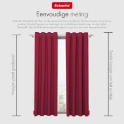 Schuette® Verdunkelungs-Vorhang Gardine mit Ösen nach Maß ● Century Black Kollektion: Fire Dance (Rot) ● 1 Stück ● Knitterfrei Pflegeleicht Thermo Blickdicht & stark Abdunkelnd