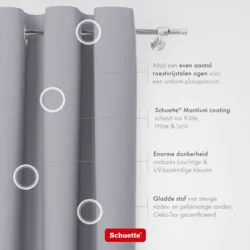 Schuette® Verdunkelungs-Vorhang Gardine mit Ösen nach Maß ● Century Black Kollektion: Fine Platinium (Silber) ● 1 Stück ● Knitterfrei Pflegeleicht Thermo Blickdicht & stark Abdunkelnd