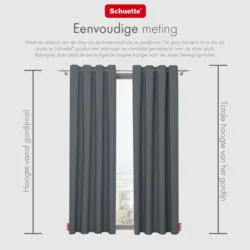 Schuette® Verdunkelungs-Vorhang Gardine mit Tunnelband nach Maß ● Century Black Kollektion: Shadow Touch (Grau) ● 1 Stück ● Knitterfrei Pflegeleicht Thermo Blickdicht & stark Abdunkelnd