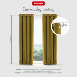 Schuette® Verdunkelungs-Vorhang Gardine mit Ösen nach Maß ● Millenium Velvet Kollektion: Butterscotch (Gelb) ● 1 Stück ● Knitterfrei Pflegeleicht Thermo Blickdicht & stark Abdunkelnd