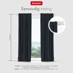 Schuette® Verdunkelungs-Vorhang Gardine mit Tunnelband nach Maß ● Millenium Velvet Kollektion: Anchor (Blau) ● 1 Stück ● Knitterfrei Pflegeleicht Thermo Blickdicht & stark Abdunkelnd