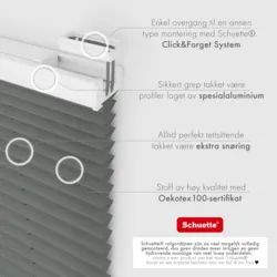 Schuette® Dachfenster Plissee nach Maß • Melange Kollektion: Black Pearl (Schwarz) • Profilfarbe: Weiß