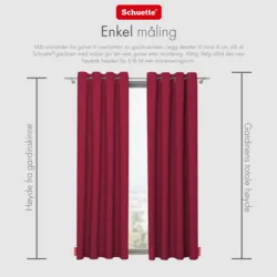 Schuette® Verdunkelungs-Vorhang Gardine mit Ösen nach Maß ● Century Black Kollektion: Fire Dance (Rot) ● 1 Stück ● Knitterfrei Pflegeleicht Thermo Blickdicht & stark Abdunkelnd