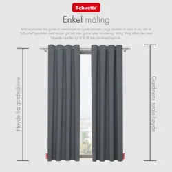 Schuette® Verdunkelungs-Vorhang Gardine mit Tunnelband nach Maß ● Century Black Kollektion: Shadow Touch (Grau) ● 1 Stück ● Knitterfrei Pflegeleicht Thermo Blickdicht & stark Abdunkelnd