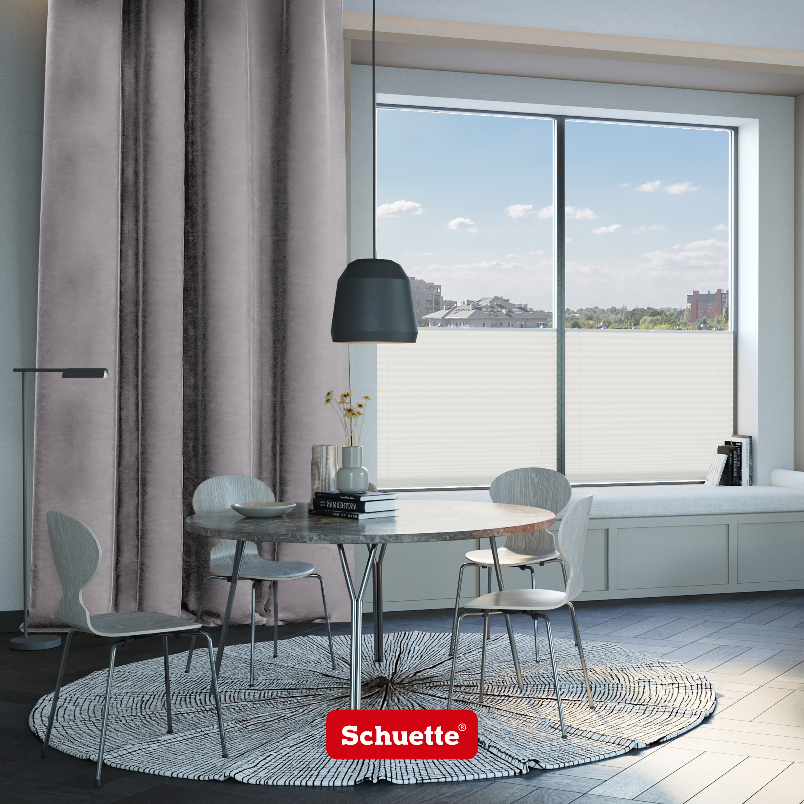 Schuette® Rideau occultant Rideau avec œillets ● Millenium Velvet ● Collection: Purple Grape (Violet) ● 1 pièce ● Infroissable Entretien facile Thermo Opaque & très occultant