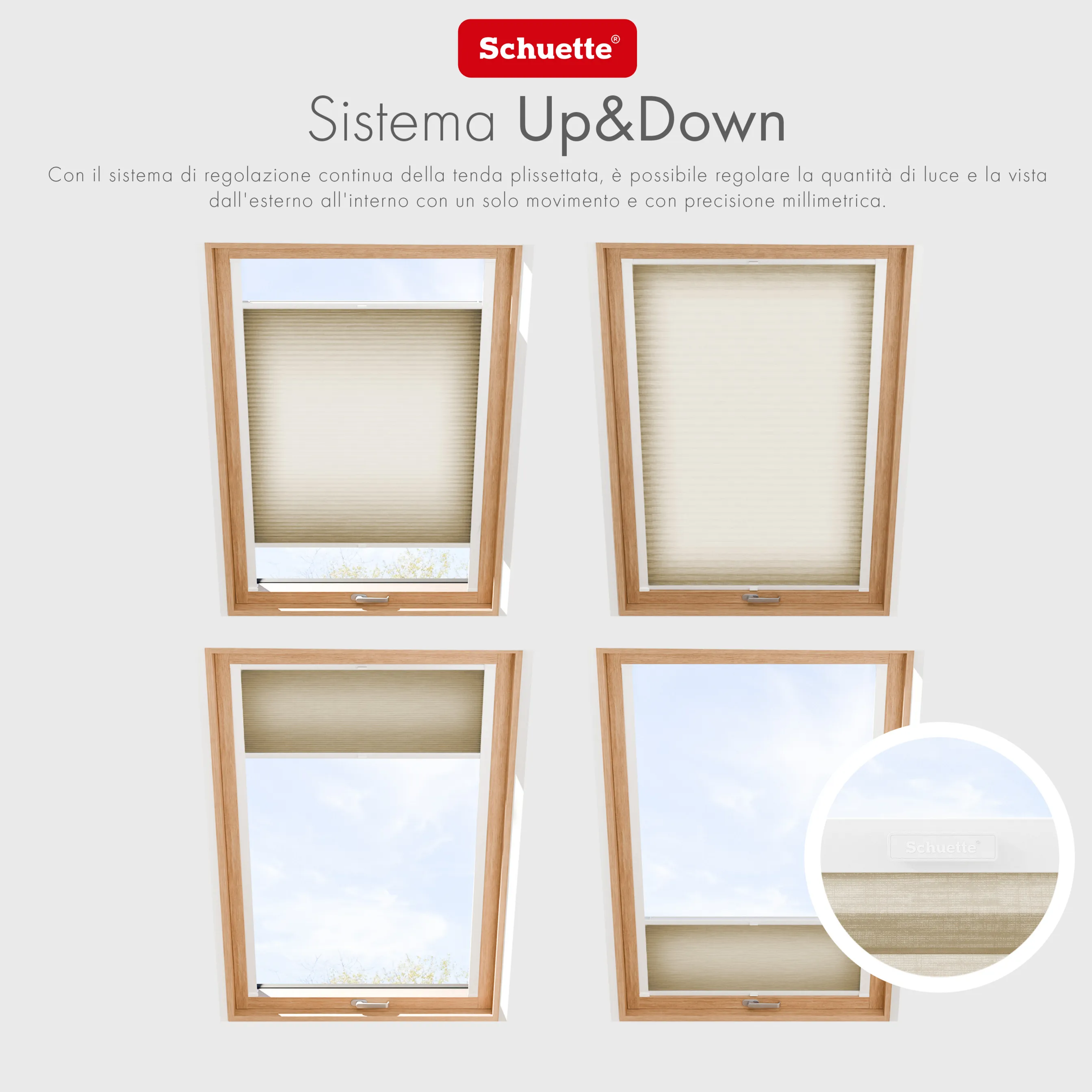 Schuette® Dachfenster Wabenplissee nach Maß • Thermo x Honey Kollektion: Latte Mood (Sandbeige) • Profilfarbe: Walnuss